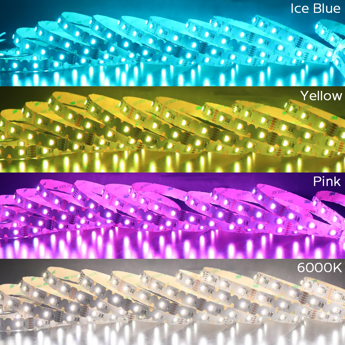 RGBW Color Changing LED Lights - 12V 48LEDs/m S Shape LED Strip Bendable RGBW Color Changing LED Lights - 12V 48LEDs/m S Shape LED Strip Bendable
